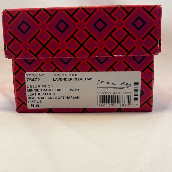 Tory Burch Minnie Travel Ballet in lavender cloud, size 9.5, BNIB,MSRP$228 - Picture 12 of 12